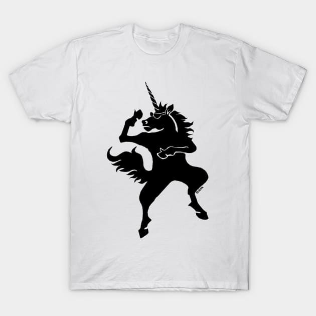 Cool Dancing Unicorn T-Shirt by NewSignCreation